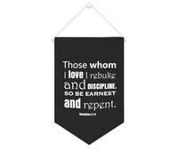 Yelolyio Bannière en toile « Those Whom I Love I Rebuke And Discipline » - 25,4 x 38,1 cm - Décoration murale pour chambre à coucher, chambre d'enfant, décoration d'intérieur