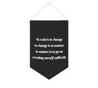 Yelolyio Bannière en toile « To Exist Is to Change » à suspendre au mur - Décoration murale pour salon, chambre à coucher, bureau, cadeaux de vacances - 25,4 x 38,1 cm