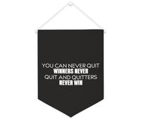 Yelolyio Bannière en toile « You Can Never Quit Winners Never Quit And Quitters Never Win » - 30,5 x 40,6 cm - Décoration murale pour chambre à coucher, chambre d'enfant, décoration d'intérieur