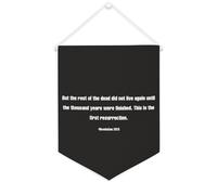 Yelolyio Bannière murale en toile avec citation inspirante « But The Rest of The Dead Did Not Live Again » - Décoration murale - 30,5 x 40,6 cm - Cadeau de pendaison de crémaillère