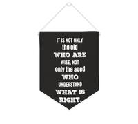Yelolyio Bannière murale en toile avec citation inspirante « It Is Not Only The Old Who Are Wise » - Décoration murale - 25,4 x 30,5 cm - Cadeau de pendaison de crémaillère