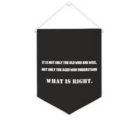 Yelolyio Bannière murale en toile avec citation inspirante « It Is Not Only The Old Who Are Wise » - Décoration murale de maison ou de bureau - 30,5 x 40,6 cm - Cadeau de pendaison de crémaillère