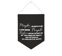 Yelolyio Bannière murale en toile avec citation inspirante « Maybe God Wants Us to Meet A Few » - Décoration murale - 25,4 x 30,5 cm - Cadeau de pendaison de crémaillère