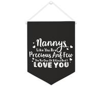 Yelolyio Bannière murale en toile avec citation inspirante « Nannys Like You Are Precious Anf Few You'Re One Of A Kind And I Love You » - Décoration murale pour la maison et le bureau - 30,5 x 40,6 cm