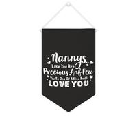 Yelolyio Bannière murale en toile avec citation inspirante « Nannys Like You Are Precious Anf Few You'Re One Of A Kind And I Love You » - Décoration murale pour la maison et le bureau - 25,4 x 38,1 cm