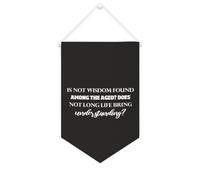Yelolyio Bannière murale en toile avec citation inspirante Pennant Is Not Wisdom Found Among The Aged Décoration de maison ou de bureau 25,4 x 38,1 cm Bannière en toile Cadeau de pendaison de