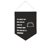 Yelolyio Bannière murale en toile avec citation inspirante « The Longest Way Must Have Its Close The Gloomiest Night » - Décoration murale pour la maison et le bureau - 25,4 x 30,5 cm - Cadeau de