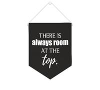 Yelolyio Bannière murale en toile avec citation inspirante « There Is Always Room at The Top » - Décoration murale - 25,4 x 30,5 cm - Cadeau de pendaison de crémaillère