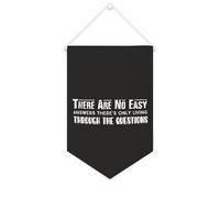 Yelolyio Bannière murale inspirante en toile « There Are No Easy Answers There's Only Living Through The Questions » - Décoration murale pour salon, chambre à coucher, bureau