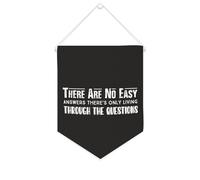 Yelolyio Bannière murale inspirante en toile « There Are No Easy Answers There's Only Living Through The Questions » - Décoration murale pour salon, chambre à coucher, bureau