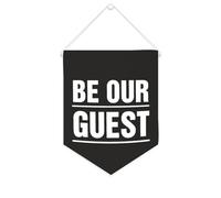 Yelolyio Be Our Guest Bannière en toile 25,4 x 30,5 cm à suspendre au mur de motivation pour chambre à coucher, chambre d'enfant, décoration d'intérieur