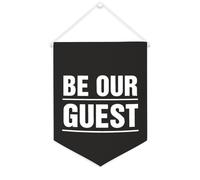 Yelolyio Be Our Guest Bannière en toile 30,5 x 40,6 cm à suspendre au mur de motivation pour chambre à coucher, chambre d'enfant, décoration d'intérieur