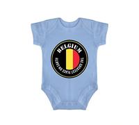 Yelolyio Body à manches courtes Belgique Country Pride The Greatest Place on Earth Is Belgique Barboteuse une pièce pour bébé, Bleu - The greatest place on earth is Belgium, 6 mois
