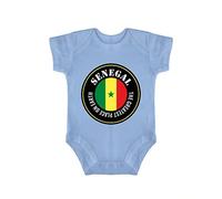 Yelolyio Body à manches courtes Senegal Country Pride The Greatest Place on Earth Is Senegal pour bébé, Bleu - The greatest place on earth is Senegal, 18 mois