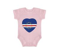 Yelolyio Body en coton pour bébé avec drapeau du Cabo Verde - Grenouillère une pièce pour bébé - Noir - 3 mois, rose, 6 mois