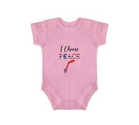 Yelolyio Body une pièce avec drapeau de la Norvège I Choose Peace - Norway Pride - Unisexe - Manches courtes, Drapeau rose de la Norvège I Choose Peace, 3 mois