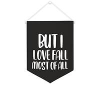 Yelolyio But I Love Fall Most of All Bannière en toile 30,5 x 40,6 cm à suspendre au mur de motivation pour décoration murale pour chambre à coucher, chambre d'enfant, décoration d'intérieur