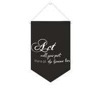 Yelolyio Drapeau mural en toile avec citation inspirante « Act Well Your Part There All The Honour Lies » - Décoration murale - 25,4 x 38,1 cm - Cadeau de pendaison de crémaillère