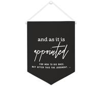 Yelolyio Drapeau mural en toile avec citation inspirante et comme il est nommé pour les hommes de mourir une fois, bannière murale à suspendre pour la maison, le bureau, 30,5 x 40,6 cm, bannière en