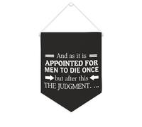 Yelolyio Drapeau mural en toile avec citation inspirante et comme il est nommé pour les hommes de mourir une fois, bannière murale à suspendre, décoration de maison, bureau, 25,4 x 30,5 cm, bannière