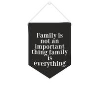 Yelolyio Drapeau mural en toile avec citation inspirante « Family Is Not An Important Thing Family Is Everything » - Bannière à suspendre - Décoration de maison ou de bureau - 25,4 x 30,5 cm - Cadeau