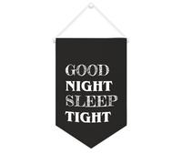 Yelolyio Drapeau mural en toile avec citation inspirante « Good Night Sleep Tight » - Décoration murale à suspendre - 25,4 x 38,1 cm - Cadeau de pendaison de crémaillère