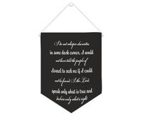 Yelolyio Drapeau mural en toile avec citation inspirante « I Do Not Whisper Obscurities in Some Dark Corner » - Bannière murale à suspendre - Décoration de maison ou de bureau - 25,4 x 30,5 cm