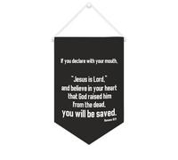 Yelolyio Drapeau mural en toile avec citation inspirante « If You Declare with Your Mouth » - Décoration murale - 25,4 x 38,1 cm - Cadeau de pendaison de crémaillère