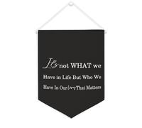 Yelolyio Drapeau mural en toile avec citation inspirante « It's Not What We Have in Life » - Décoration murale - 30,5 x 40,6 cm - Cadeau de pendaison de crémaillère