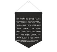 Yelolyio Drapeau mural en toile avec citation inspirante « Let Them Be Little Cause » - Décoration murale - 30,5 x 40,6 cm - Cadeau de pendaison de crémaillère