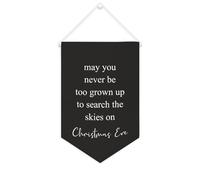 Yelolyio Drapeau mural en toile avec citation inspirante « May You Never Be Too Grown Up » - Bannière à suspendre - Décoration de maison ou de bureau - 25,4 x 38,1 cm - Cadeau de pendaison de