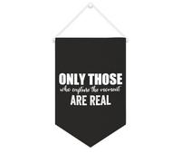 Yelolyio Drapeau mural en toile avec citation inspirante « Only Those Who Capture The Moment Are Real » - Décoration murale pour la maison et le bureau - 25,4 x 38,1 cm - Cadeau de pendaison de