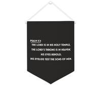 Yelolyio Drapeau mural en toile avec citation inspirante « The LORD Is in His Holy Temple » - Décoration murale à suspendre - 30,5 x 40,6 cm - Cadeau de pendaison de crémaillère