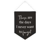 Yelolyio Drapeau mural en toile avec citation inspirante « This Are The Days I Never Want To Forget » - Décoration murale - 25,4 x 30,5 cm - Cadeau de pendaison de crémaillère