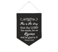 Yelolyio Drapeau mural en toile avec citation inspirante « This Is The Day That The Lord Has Made » - Décoration murale - 25,4 x 30,5 cm - Cadeau de pendaison de crémaillère