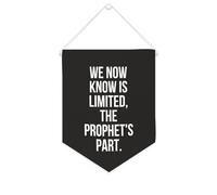 Yelolyio Drapeau mural en toile avec citation inspirante « We Now Know Is Limited », la partie du prophète - Décoration murale à suspendre - 25,4 x 30,5 cm - Cadeau de pendaison de crémaillère