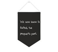 Yelolyio Drapeau mural en toile avec citation inspirante « We Now Know Is Limited », la partie du prophète - Décoration murale à suspendre - 25,4 x 38,1 cm - Cadeau de pendaison de crémaillère