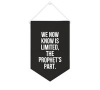 Yelolyio Drapeau mural en toile avec citation inspirante « We Now Know Is Limited », la partie du prophète - Décoration murale à suspendre - 25,4 x 38,1 cm - Cadeau de pendaison de crémaillère