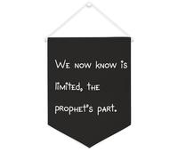 Yelolyio Drapeau mural en toile avec citation inspirante « We Now Know Is Limited », la partie du prophète - Décoration murale à suspendre - 30,5 x 40,6 cm - Cadeau de pendaison de crémaillère