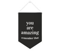 Yelolyio Drapeau mural en toile avec citation inspirante « You Are Amazing, Remember That » - Décoration murale - 25,4 x 38,1 cm - Cadeau de pendaison de crémaillère