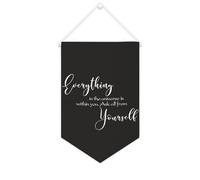 Yelolyio « Everything in The Universe Is within You. Ask All from Yourself » - Bannière en toile de motivation - 25,4 x 38,1 cm - Décoration murale pour chambre à coucher, chambre d'enfant, décoration