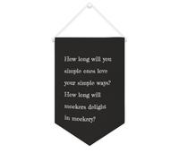 Yelolyio How Long Will You Simple Ones Love Your Simple Ways Bannière en toile 25,4 x 38,1 cm à suspendre au mur Décoration murale pour chambre à coucher, chambre d'enfant, décoration d'intérieur