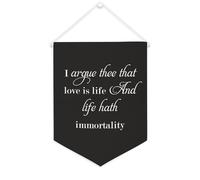 Yelolyio I Argue Thee That Love Is Life And Life Hath Immortality Bannière en toile 30,5 x 40,6 cm à suspendre au mur pour chambre à coucher, chambre d'enfant, décoration d'intérieur
