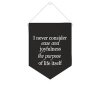 Yelolyio I Never Consider Ease And Joyfulness The Purpose of Life Itself Bannière en toile 25,4 x 30,5 cm à suspendre au mur pour chambre à coucher, chambre d'enfant, décoration d'intérieur