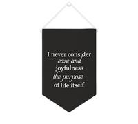 Yelolyio I Never Consider Ease And Joyfulness The Purpose of Life Itself Bannière en toile 25,4 x 38,1 cm à suspendre au mur pour chambre à coucher, chambre d'enfant, décoration d'intérieur