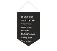 Yelolyio Life Has Taught Us That Love Does Not Consist in Canvas Banner 25,4 x 38,1 cm Drapeau mural décoratif en toile Décoration murale pour chambre à coucher, chambre d'enfant, décoration