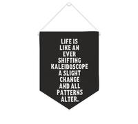 Yelolyio Life Is Like An Ever-shifting Kaléidoscope Bannière en toile 25,4 x 30,5 cm à suspendre au mur de motivation Décoration murale pour chambre à coucher, chambre d'enfant, décoration d'intérieur