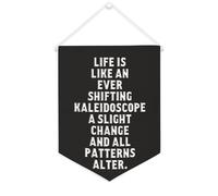 Yelolyio Life Is Like An Ever-shifting Kaléidoscope Bannière murale inspirante à suspendre au mur Bannière murale Décoration d'intérieur pour salon, chambre à coucher, bureau, cadeaux de vacances 30,5
