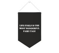 Yelolyio Life Itself Is The Most Wonderful Fairy Tale Bannière en toile 25,4 x 38,1 cm à suspendre au mur Décoration murale pour chambre à coucher, chambre d'enfant, décoration d'intérieur