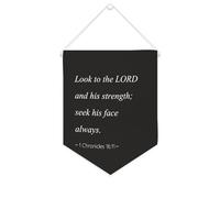 Yelolyio Look to The LORD And His Strength; Seek His Face Always Bannière en toile de 25,4 x 30,5 cm à suspendre au mur pour décoration murale pour chambre à coucher, chambre d'enfant, décoration